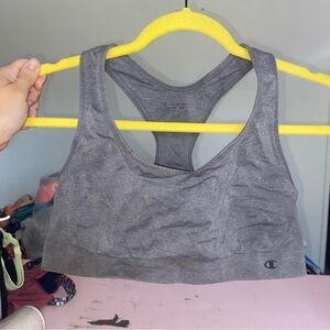 Champion Double Day Racerback Sports Bra Thick Lined Women’s Large Dark Gray
